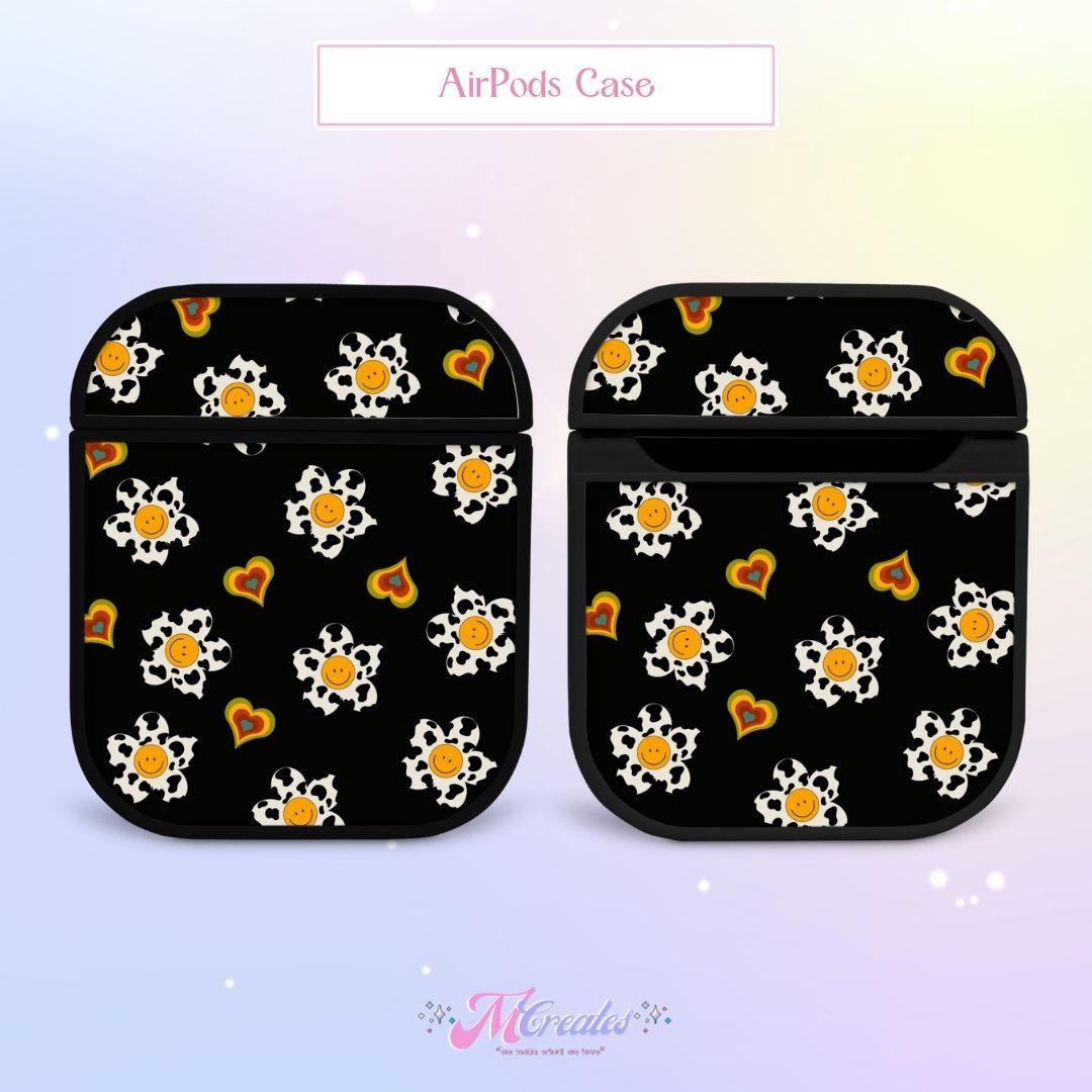 Flower Moo Smiley AirPods Case