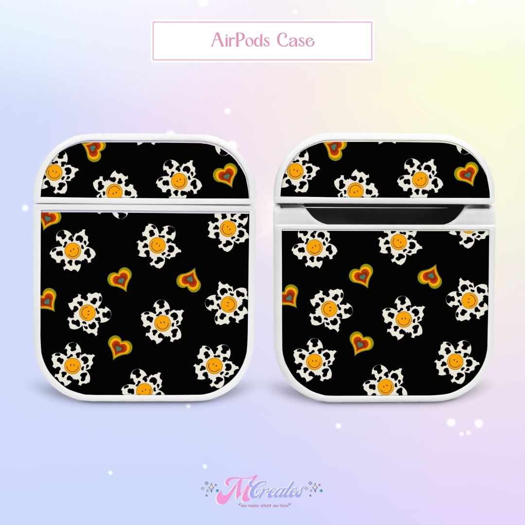 Flower Moo Smiley AirPods Case