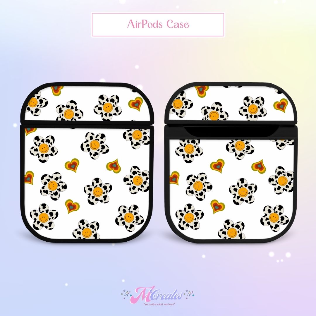 Flower Moo Smiley AirPods Case