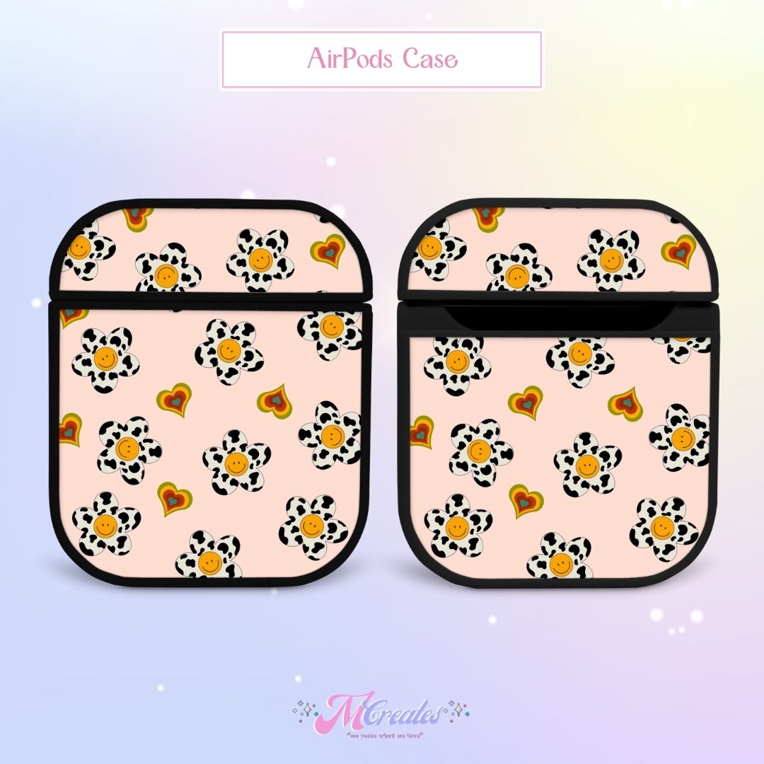 Flower Moo Smiley AirPods Case