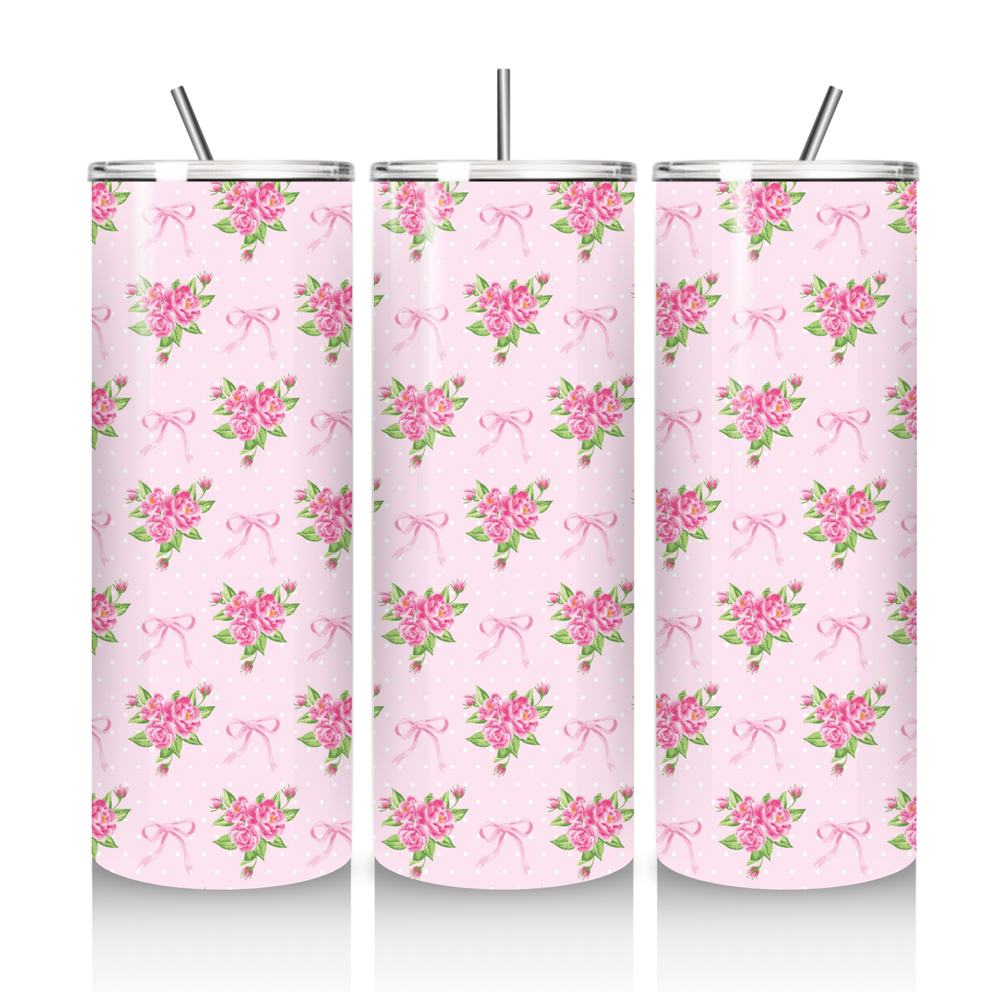 Coquette Floral Skinny Tumbler