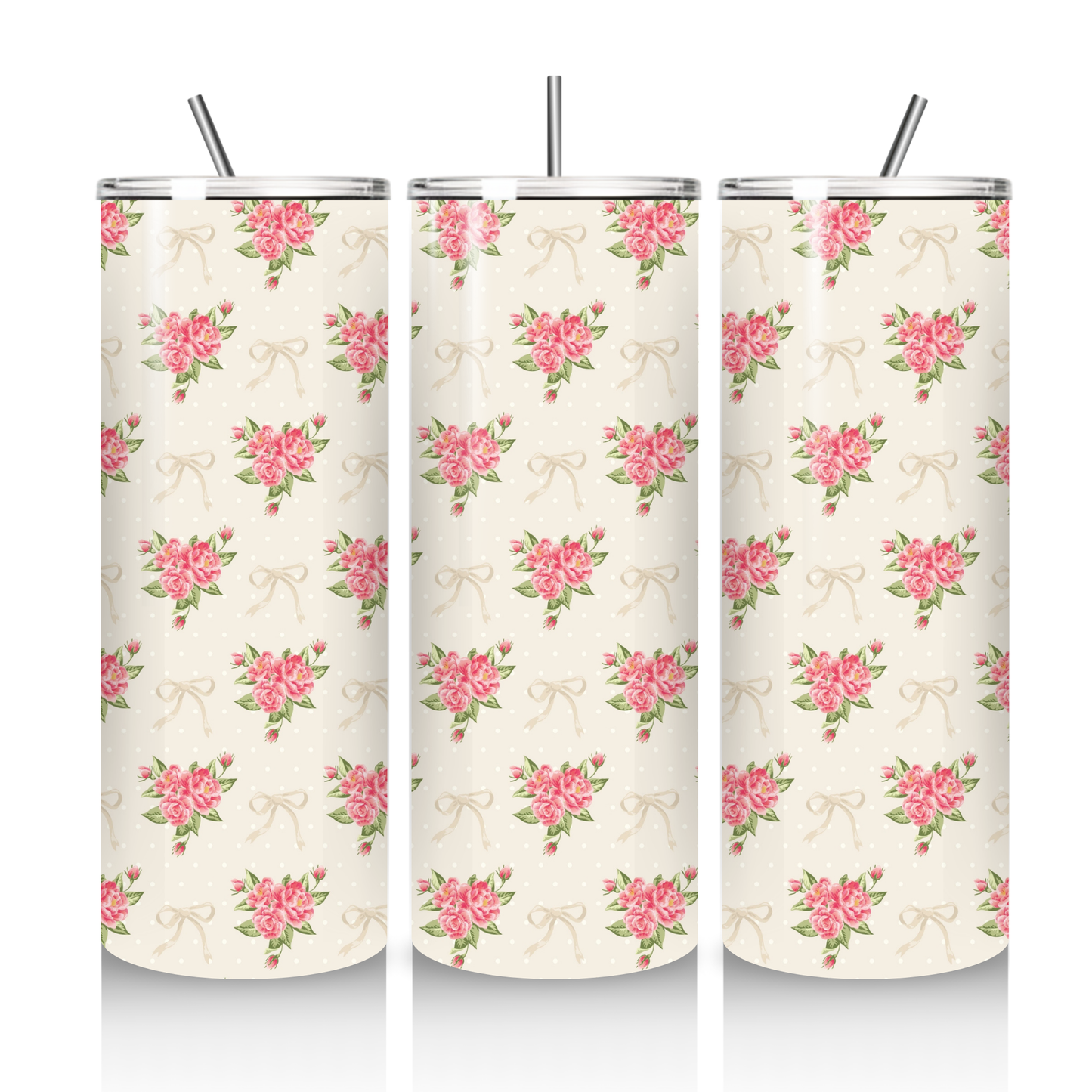 Coquette Floral Skinny Tumbler