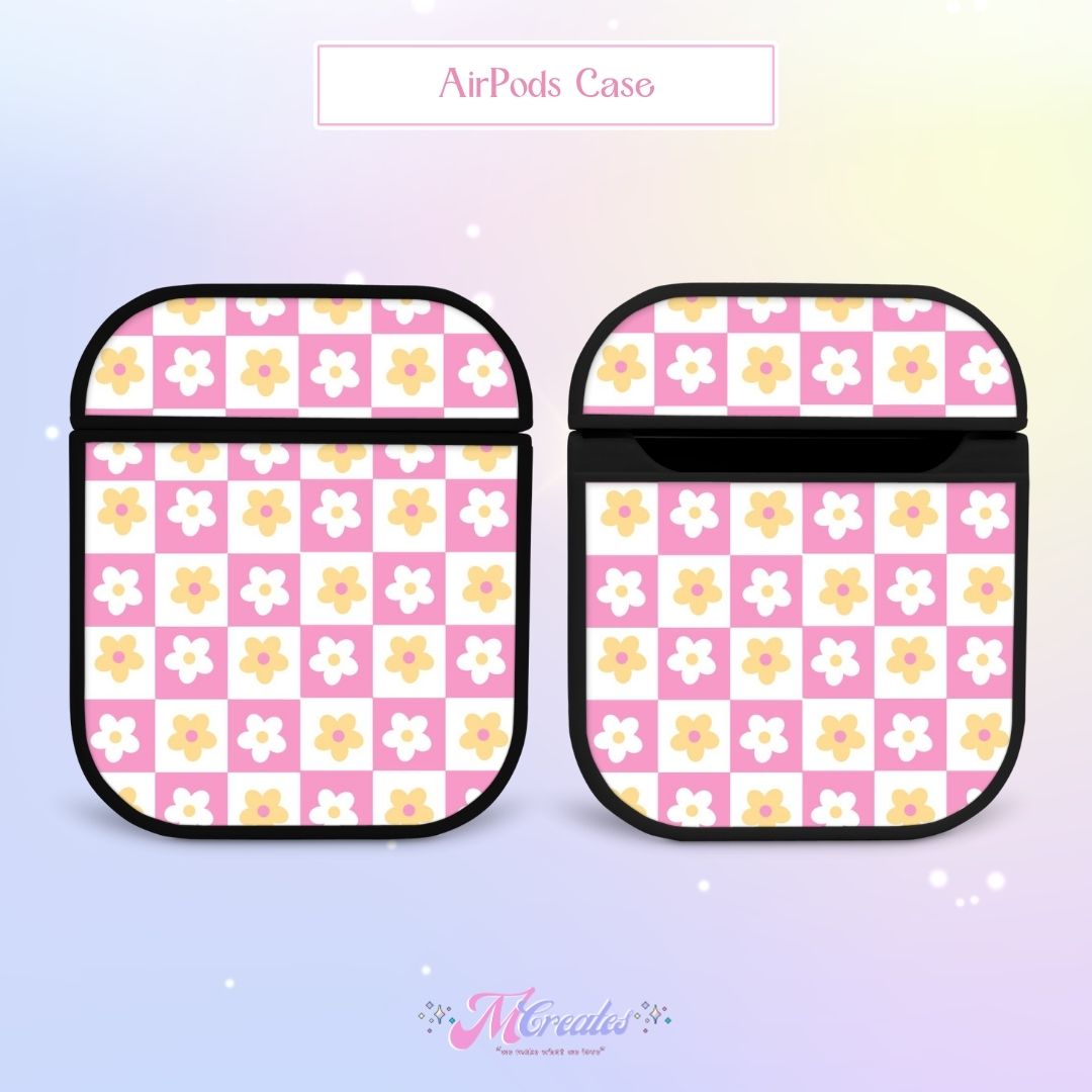 Flower Checkers AirPods Case