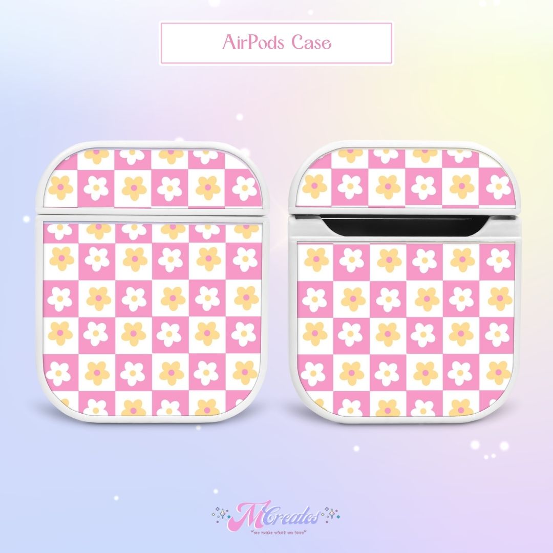 Flower Checkers AirPods Case