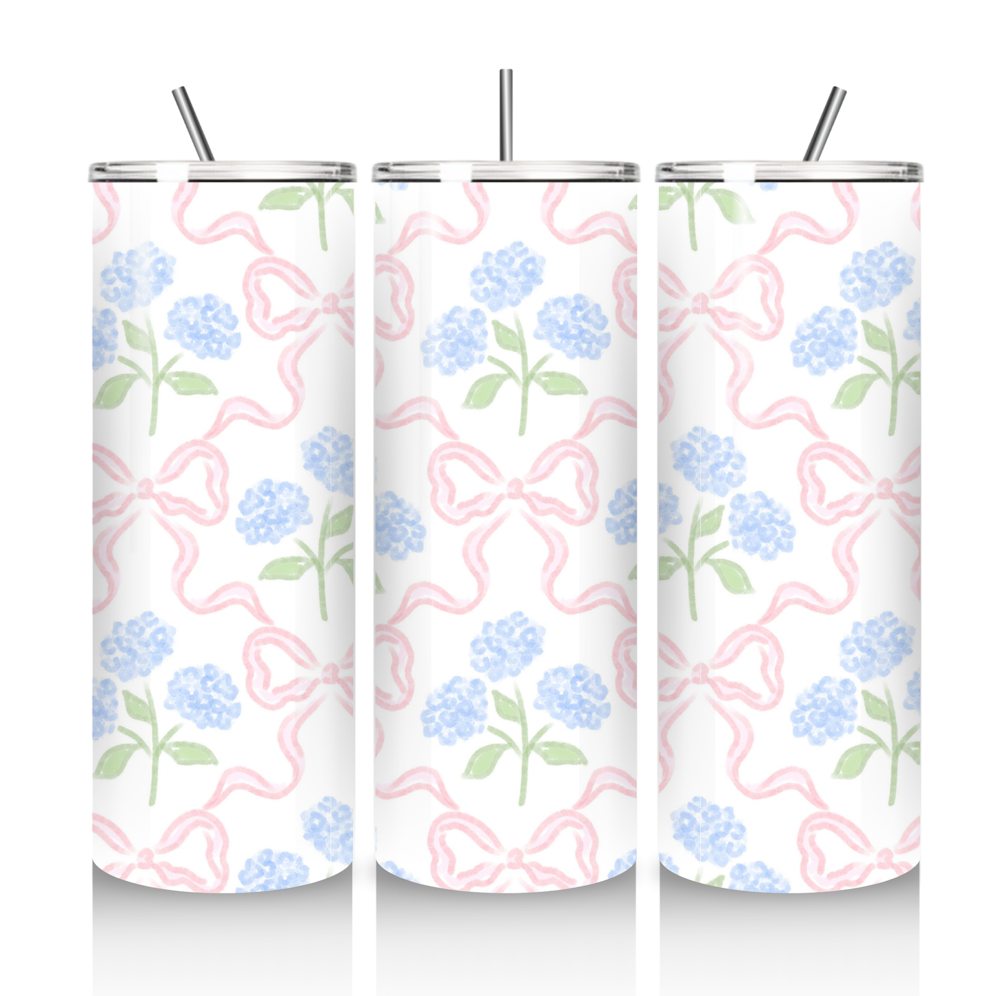 Coquette Hydrangea Skinny Tumbler