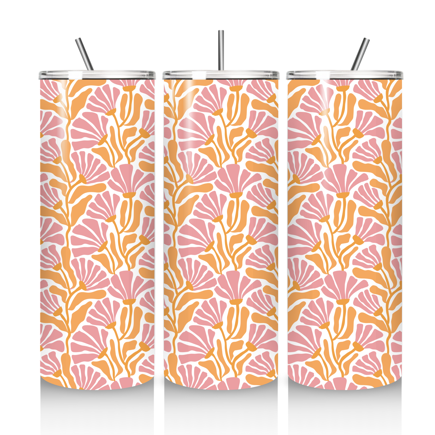 Groovy Floral Skinny Tumbler