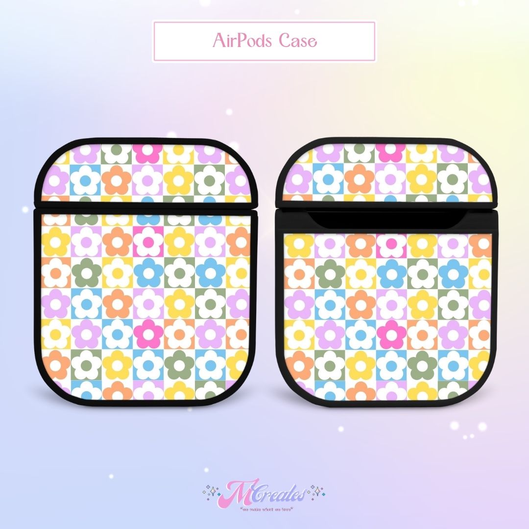 Flower Checkers AirPods Case