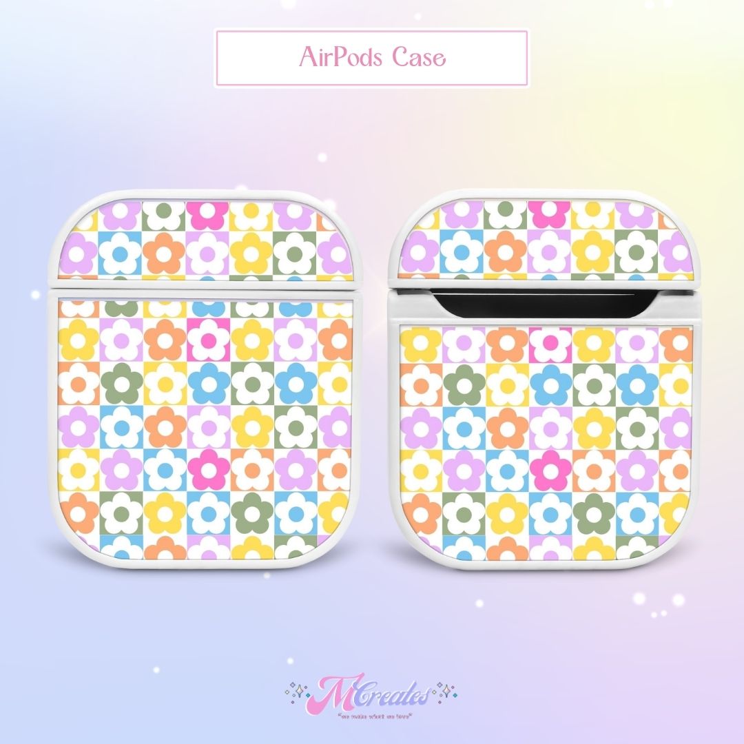 Flower Checkers AirPods Case