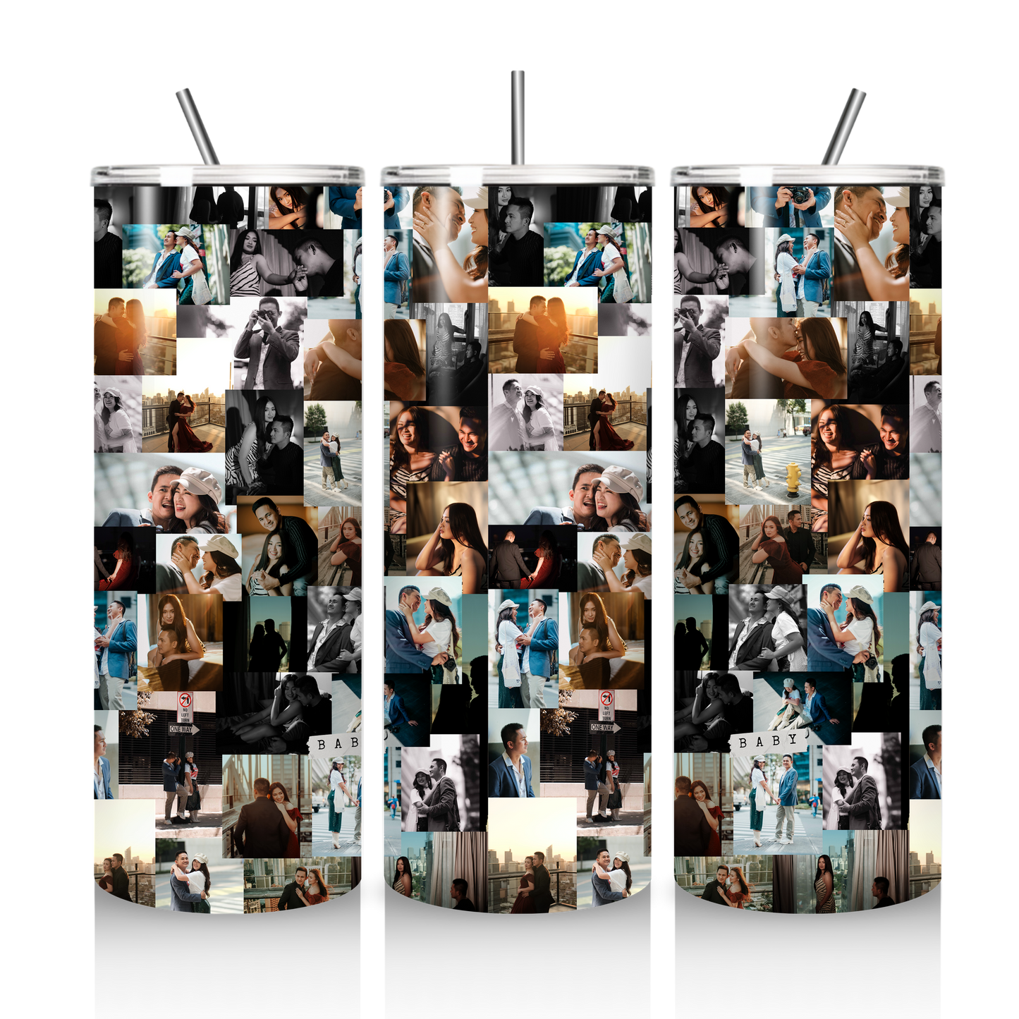 Custom Collage Skinny Tumbler